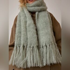 No. 6 Hinterveld Fringed Scarf - Seafoam